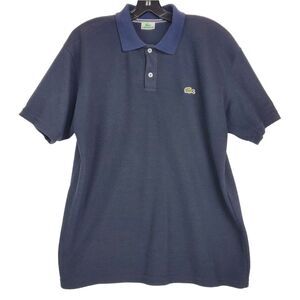 LACOSTE Polo Shirt Mens Large Blue Casual Classic Fit Athleisure Tennis Golf